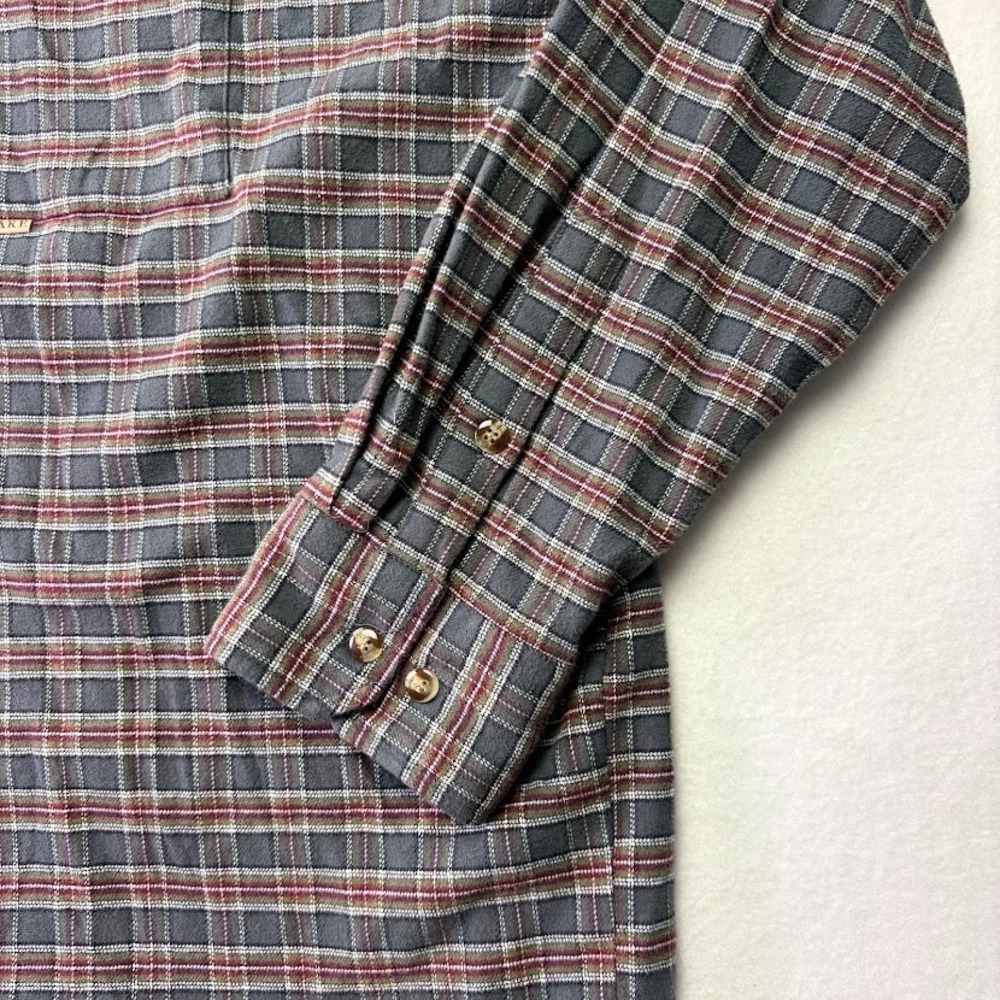Drake Waterfowl Plaid Shirt Mens XL Green Zip Pocket Button Down - Picture 4 of 7